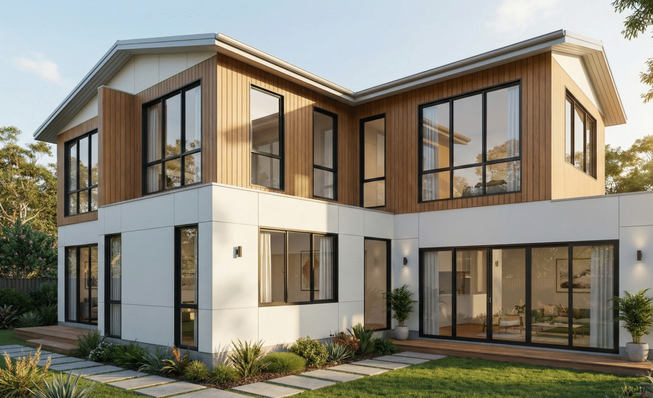 Nhà khung thép G550 hoàn thiện đẹp không thua kém biệt thự xây gạch