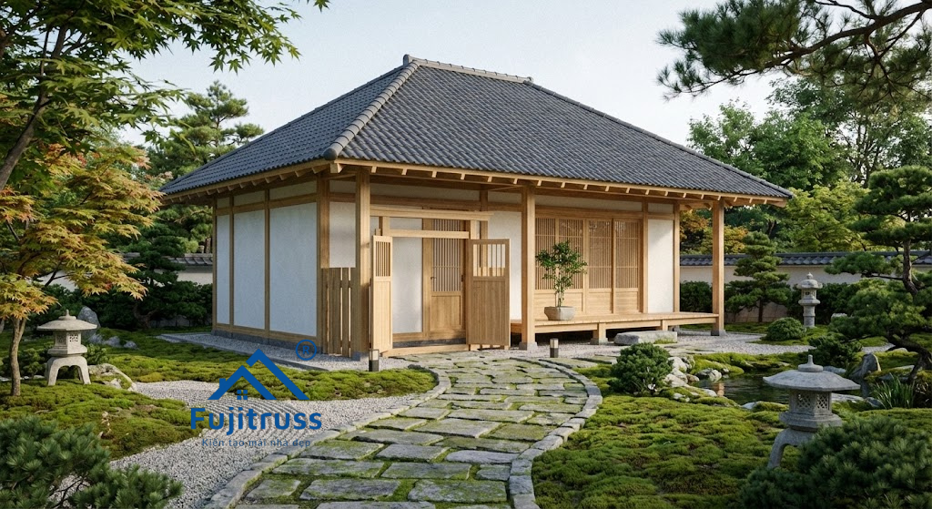 Mẫu nhà vườn lắp ghép 500 triệu đẹp như Resort phong cách mái bằng hiện đại